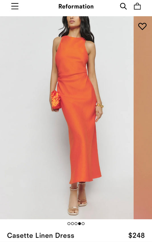reformation linen dress