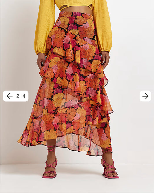 river island falda de flores