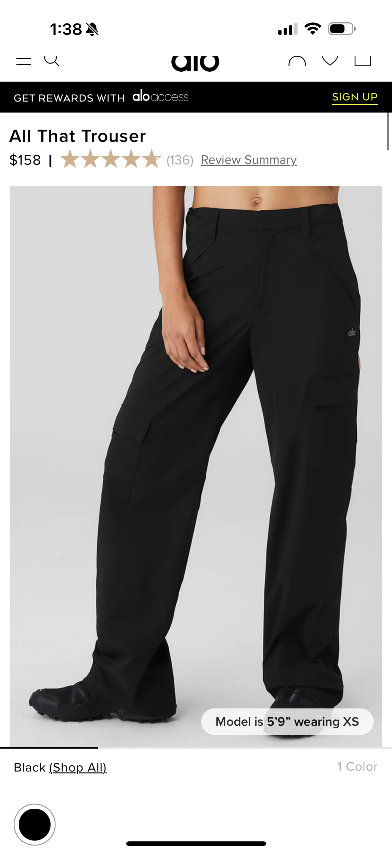 alo pants black