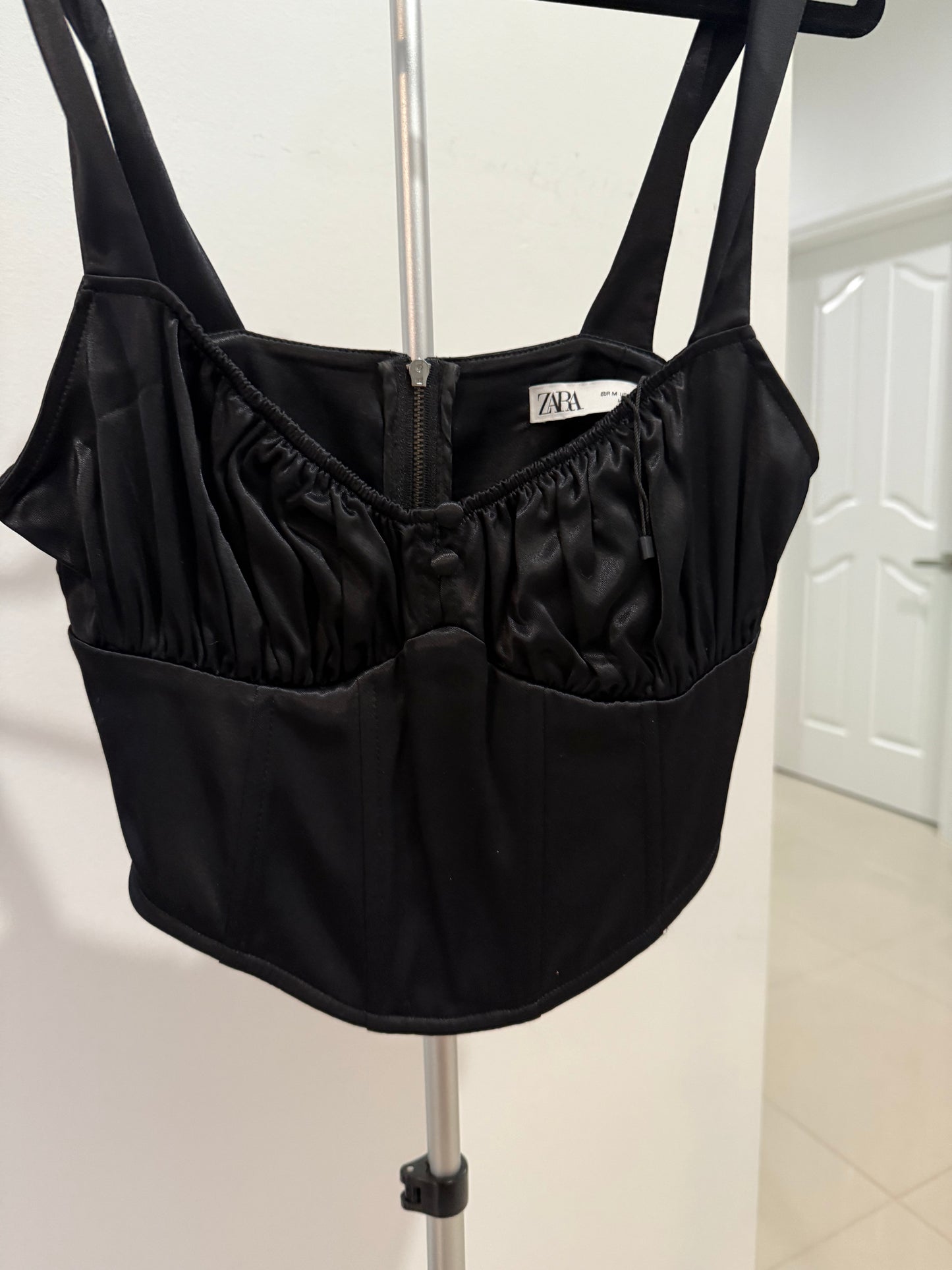 zara corset black