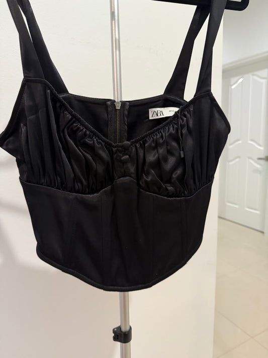 zara corset black