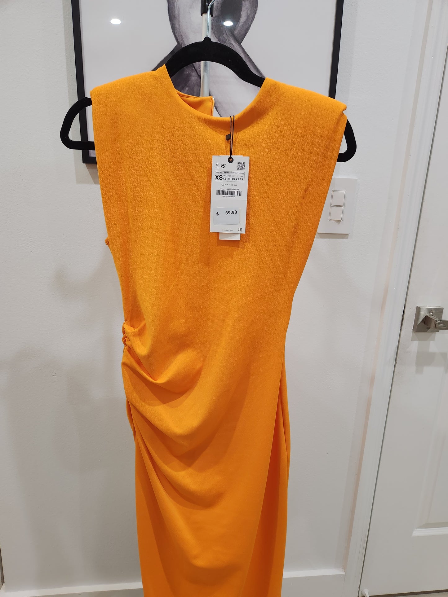 Zara vestido naranja