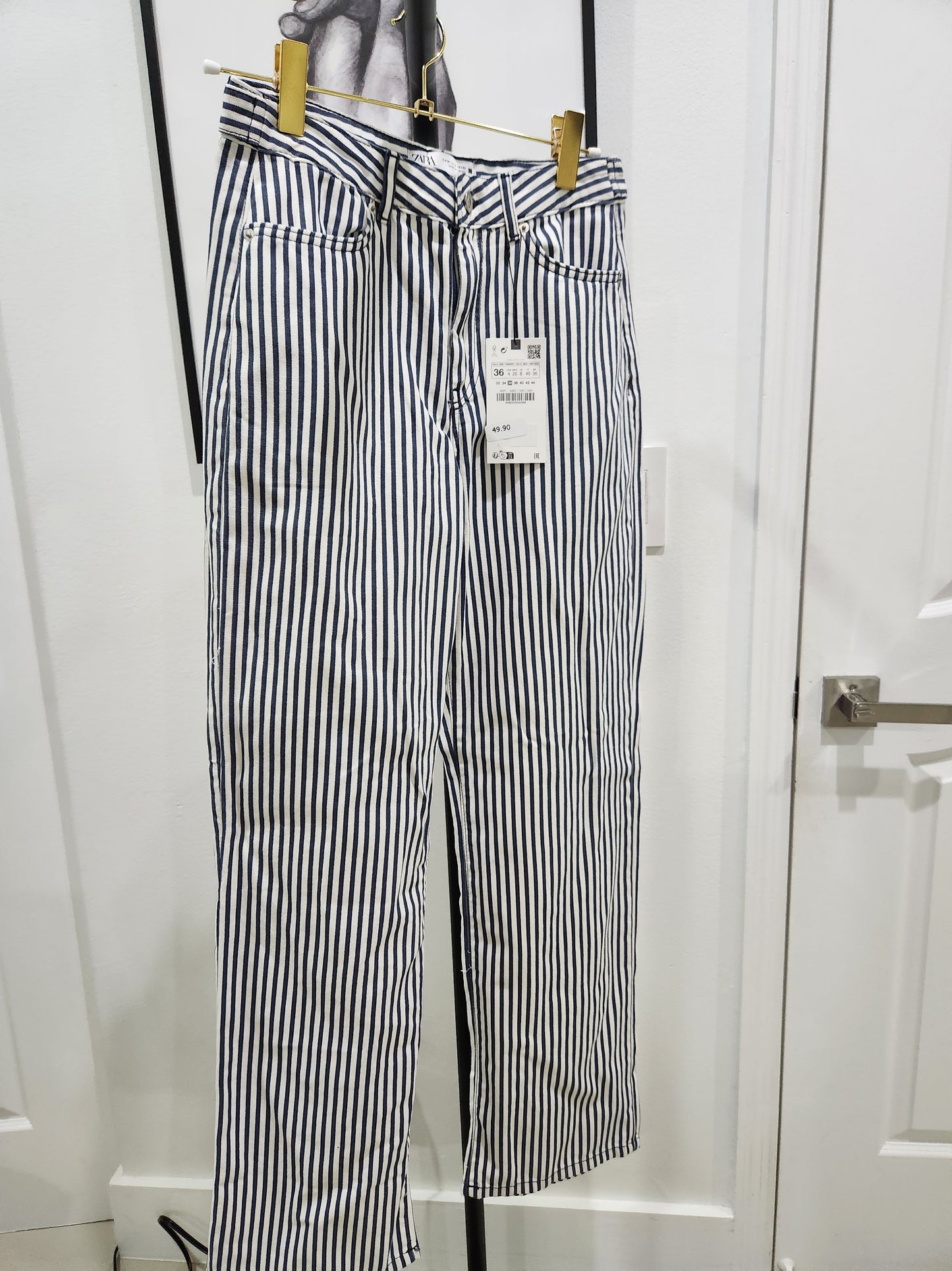 Pantalon zara de listas