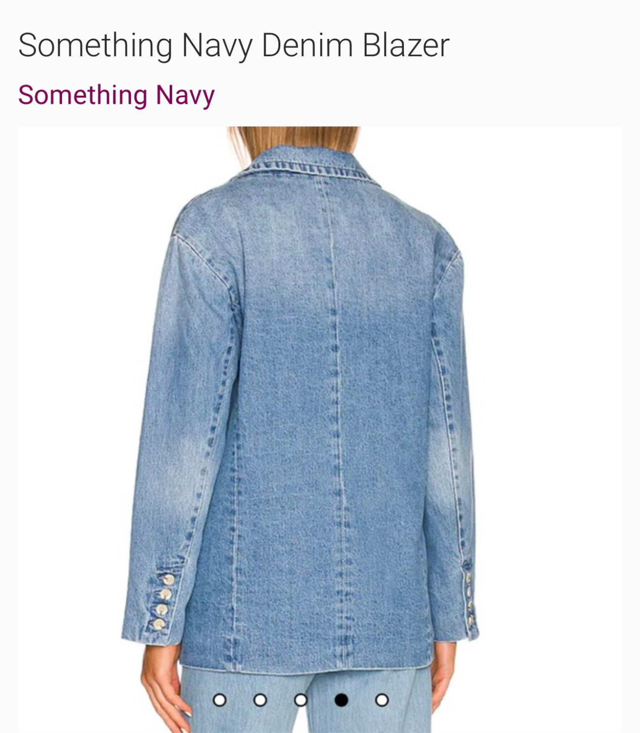 something navi denim blazer