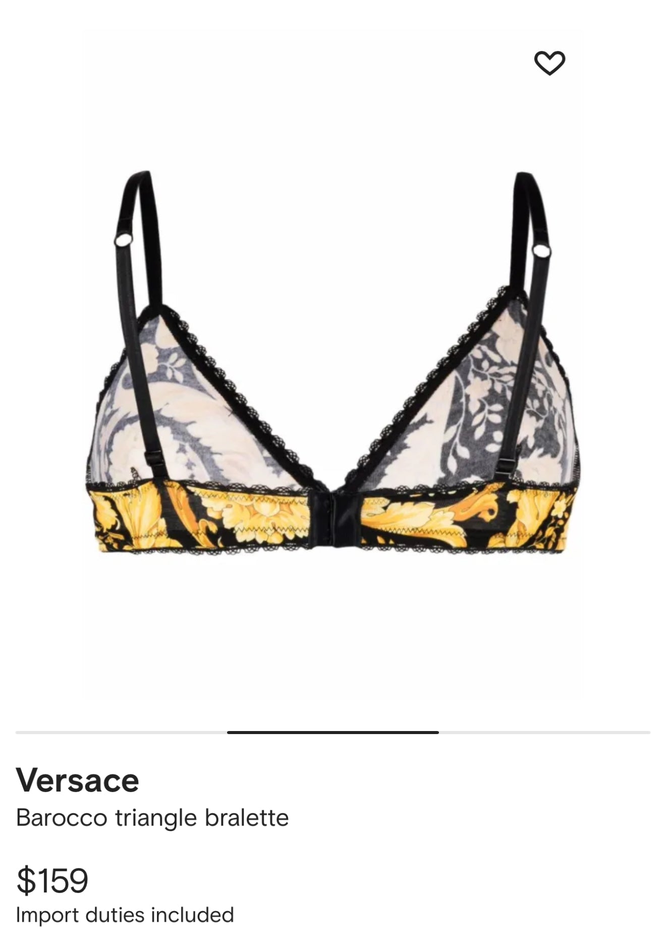 versace bralette